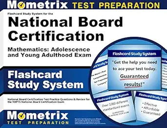 flashcard study system for the national board certification mathematics adolescence and young adulthood exam