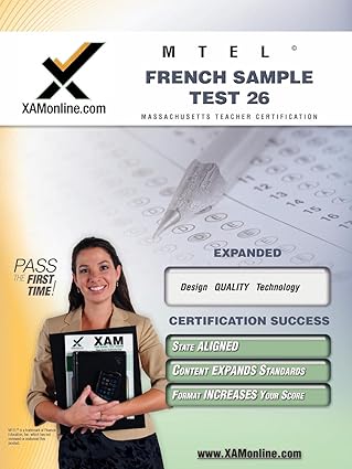 mtel french sample test 26 teacher certification test prep study guide 1st edition sharon wynne 1581978871,