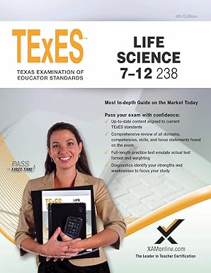 texes life science 7 12 238 teacher certification study guide test prep 1st edition sharon a wynne