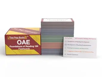 oae foundations of reading study cards oae foundations of reading exam prep and practice test questions for