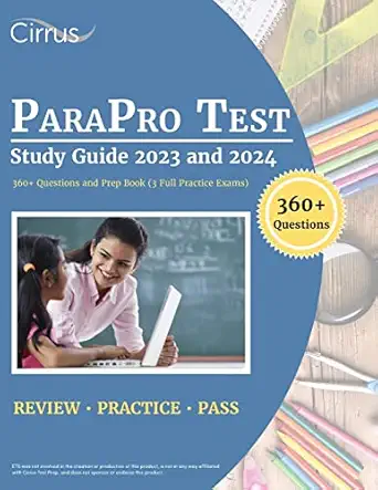 parapro test study guide 2023 and 2024 360+ questions and prep book 1st edition j g cox 1637984650,