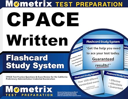 cpace written flashcard study system cpace test practice questions and exam review for the california