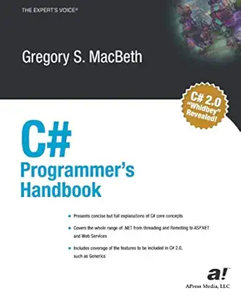 c# programmers handbook 1st edition gregory s macbeth 1590592700, 978-1590592700