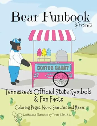 bear funbook presents tennessees official state symbols and fun facts coloring pages word searches and mazes