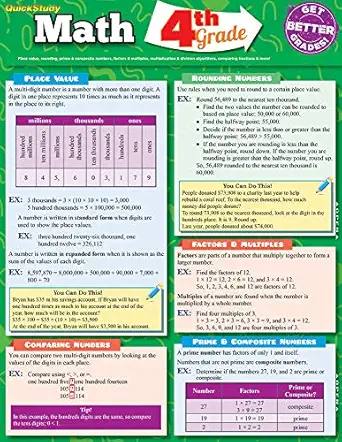 math 4th grade 1st edition barcharts inc 1423225090, 978-1423225096