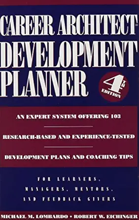 career architect development planner 1st edition michael m lombardo phd ,robert w eichinger 1933578017,
