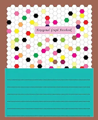 hexagonal graph notebook hexagon paper 0 2 inches hexes radius with 100 pages white paper hexes radius honey