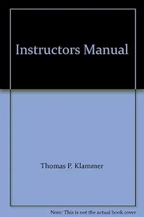 instructors manual 1st edition klammer schulz 0205315526, 978-0205315529