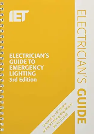 electricians guide to emergency lighting 1st edition the institution of engineering and technology