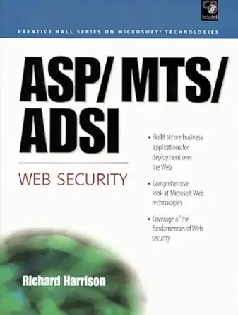 asp/mts/adsi web security 1st edition richard harrison 0130844659, 978-0130844651
