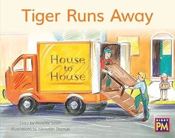 tiger runs away leveled reader blue fiction level 11 grade 1 1st edition houghton mifflin harcourt