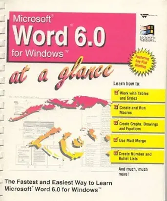 ms word 6 0 windows at a glance 1st edition russell stultz 1556224370, 978-1556224379