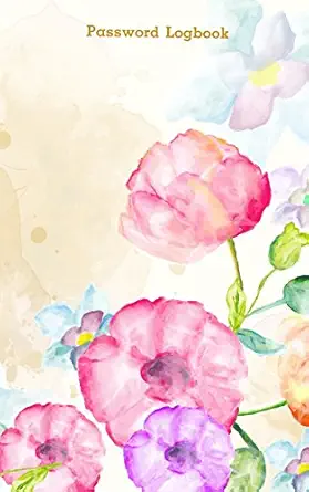 password logbook a premium journal an internet address and password journal flower orange password journal