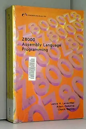 z8000 assembly language programming 1st edition lance a leventhal 0931988365, 978-0931988363