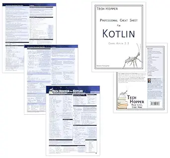 tech hopper professional cheat sheet for kotlin 1st edition robert pulsipher 1968995005, 978-1968995003
