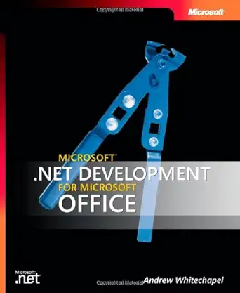 microsofta net development for microsoft office 1st edition andrew whitechapel 0735621322, 978-0735621329