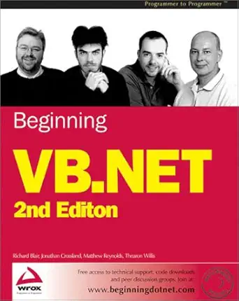 beginning vb net 1st edition matthew reynolds 1861007612, 978-1861007612