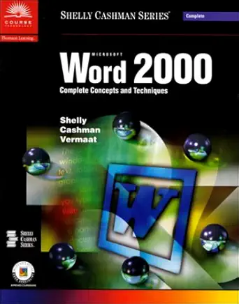 microsoft word 2000 complete concepts and techniques 1st edition gary b shelly ,thomas j cashman ,misty e
