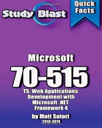 study blast microsoft 70 515 exam study guide ts web applications development with microsoft net framework 4