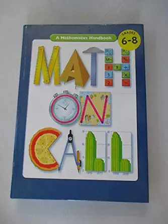 great source math on call student handbook grades 6 8 1st edition great source education group 0669508187,