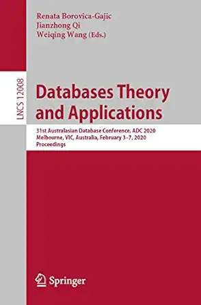 databases theory and applications 31st australasian database conference adc 2020 melbourne vic australia