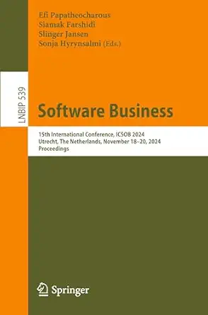 software business 15th international conference icsob 2024 utrecht the netherlands november 18a 20 2024