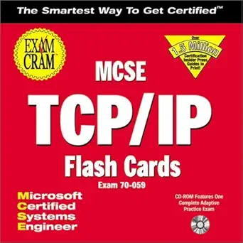 mcse tcp/ip exam cram flash cards exam 70 059 1st edition ed tittel 1576105032, 978-1576105030
