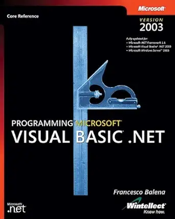 programming microsofta visual basica net version 2003 1st edition francesco balena 0735620598, 978-0735620599