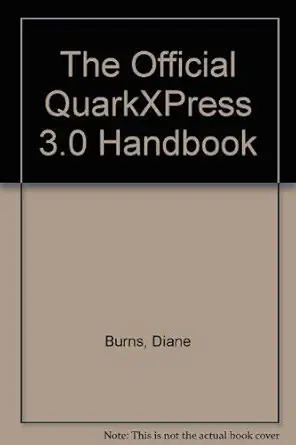 official quarkexpress 3 0 hand 1st edition diane burns 0553349651, 978-0553349658