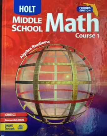 mathematics grade 6 course 1 holt mathematics florida 1st edition rinehart and winston holt 0030709776,
