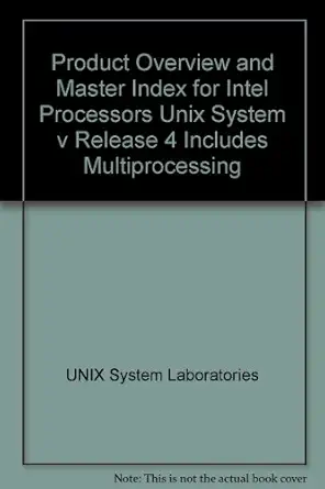 product overview and master index for intel processors unix system v release 4 includes multiprocessing 1st