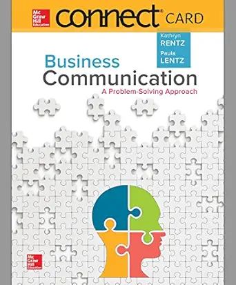 connect 1 semester access card for business communication 1st edition kathryn rentz ,paula lentz 1259732924,