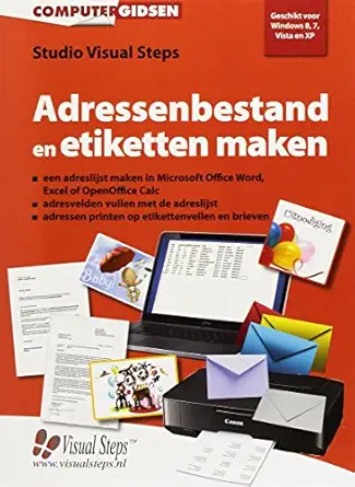 adressenbestand en etiketten maken 1st edition visual steps b v 9059053095, 978-9059053090