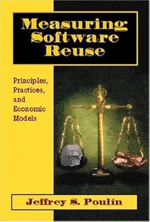 measuring software reuse principles practices and economic models 1st edition jeffrey s poulin 0201634139,
