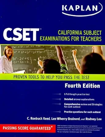 kaplan cset california subject examinations for teachers 1st edition c roebuck reed ,lee wherry brainerd