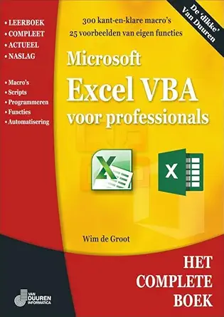 excel vba voor professionals 1st edition wim de groot 9059408071, 978-9059408074