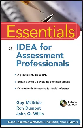 essentials of idea for assessment professionals 1st edition guy mcbride ,ron dumont ,john o willis ,alan s