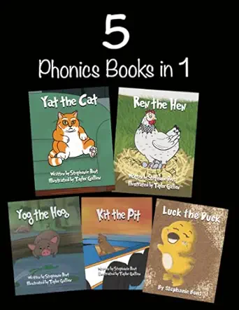 5 phonics books in 1 short vowel sounds 1st edition stephanie marie bunt ,taylor gallion 1948863952,