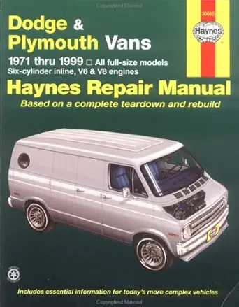 dodge and plymouth vans automotive repair manual 1971 to 1999 1st edition rob maddox ,john h haynes
