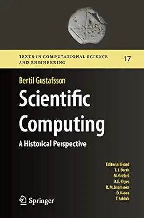scientific computing a historical perspective 1st edition bertil gustafsson 331969846x, 978-3319698465