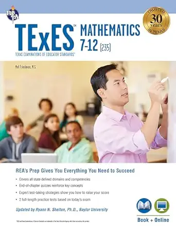 texes mathematics 7 12 study guide 2025 2026 1st edition mel friedman ,ryann shelton ph d stephen reiss