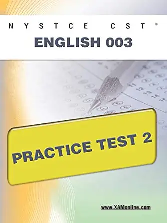 nystce cst english 003 practice test 2 1st edition sharon wynne 1607872285, 978-1607872283