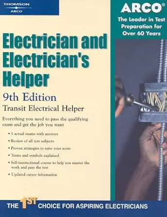 electrician and electricians helper 9e 1st edition arco 076890854x, 978-0768908541