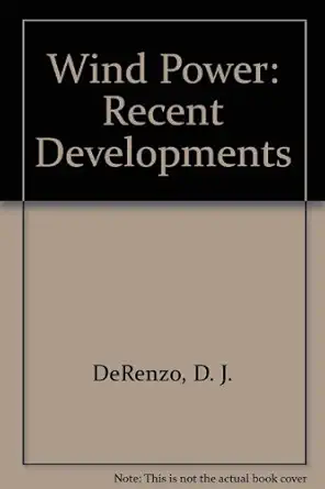 wind power recent developments 1st edition d j de renzo 0815507593, 978-0815507598