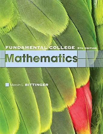 fundamental college mathematics 1st edition marvin bittinger 0321613422, 978-0321613424