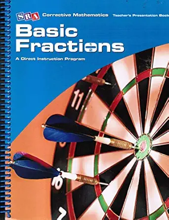 corrective mathematics basic fractions teachers presentation book 1st edition siegfried engelmann 0076024733,