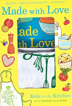 made with love kids cookbook with apron 1st edition kids in the kitchen 1943016119, 978-1943016112
