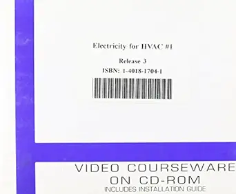 electricity for hvac concepts components and troubleshooting cd rom courseware 1st edition thomson delmar