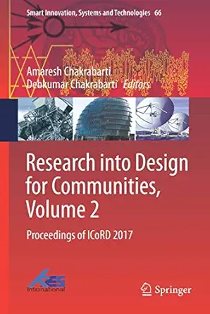 research into design for communities volume 2 proceedings of icord 2017 1st edition amaresh chakrabarti
