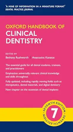 oxford handbook of clinical dentistry 1st edition bethany rushworth ,anastasios kanatas 0198832176,